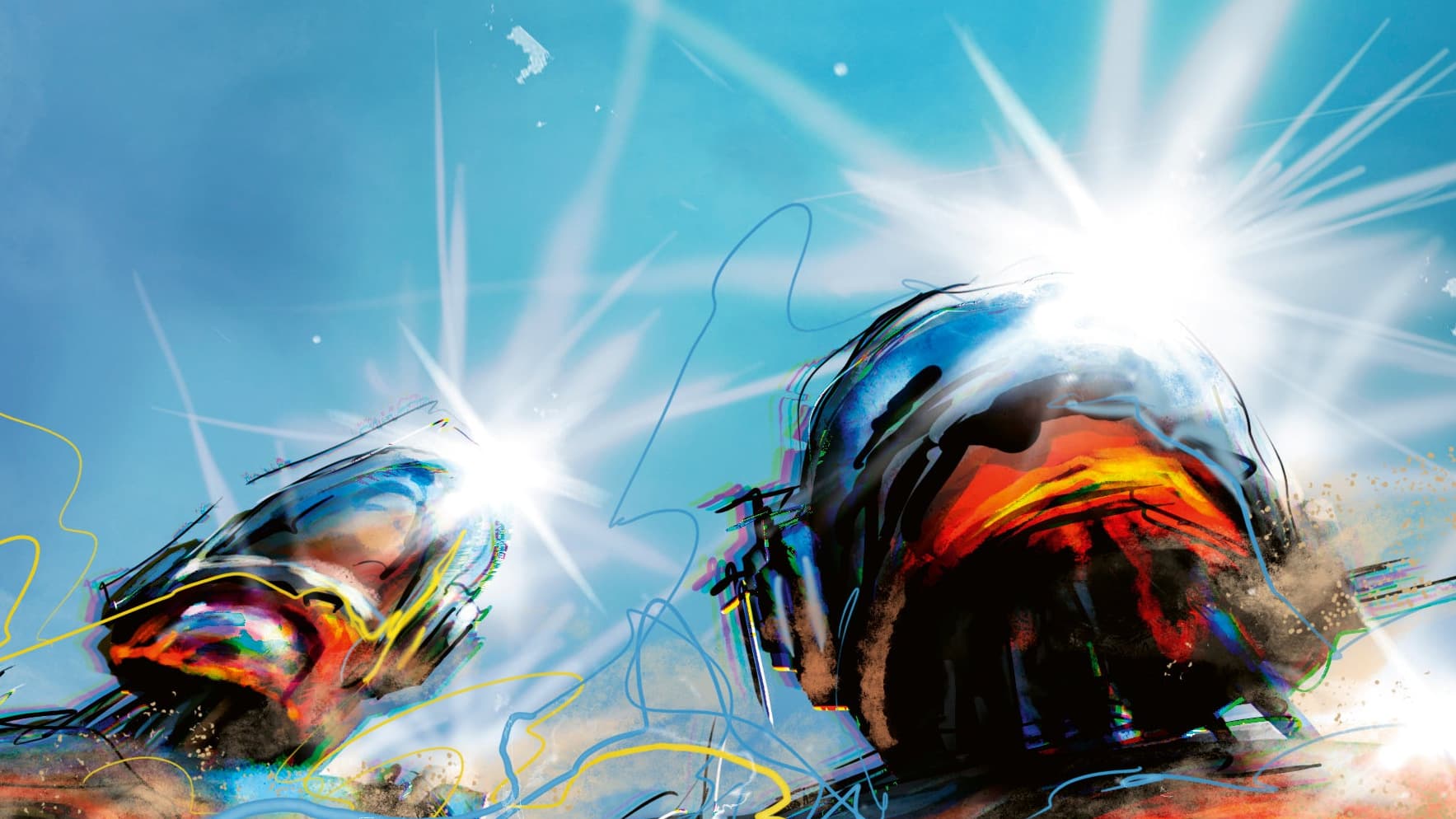 Daft Punk zijn de helden van Métal Hurlant. Eén verhaal lees je door het als een harmonica open te vouwen
